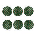 Gingerbread Man Cookies Pattern Print Coaster Set