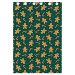 Gingerbread Man Cookies Pattern Print Curtain