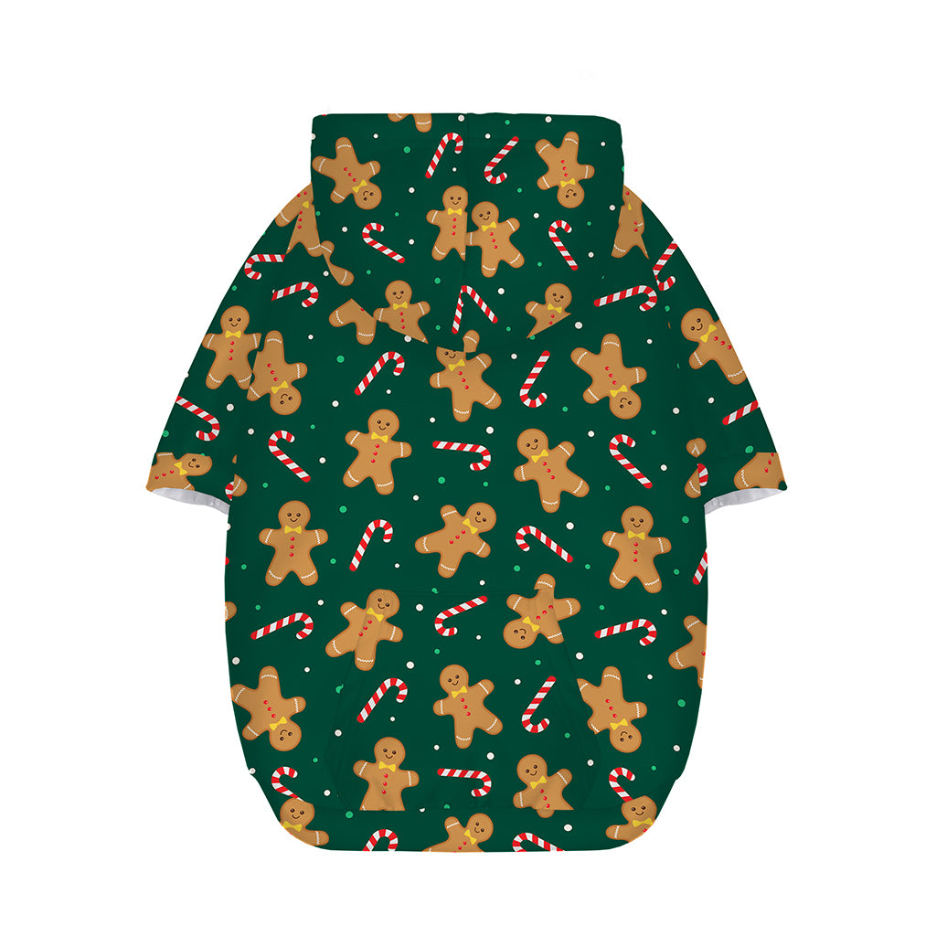 Gingerbread Man Cookies Pattern Print Dog Zip Up Hoodie