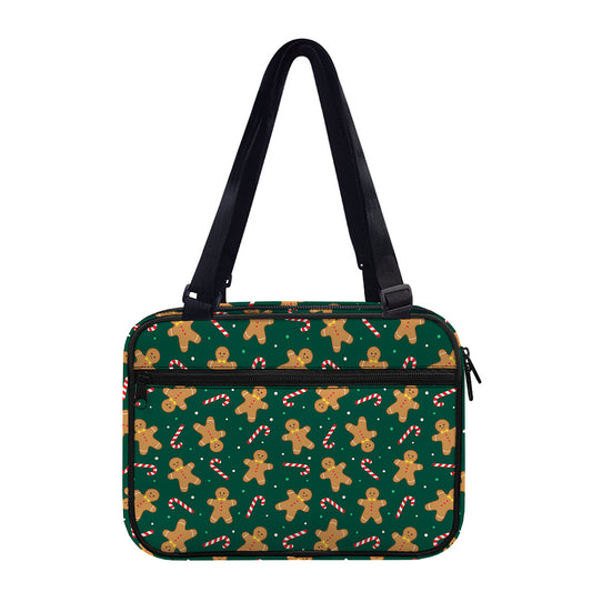 Gingerbread Man Cookies Pattern Print Double Strap Bible Bag