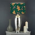 Gingerbread Man Cookies Pattern Print Drum Lamp Shade