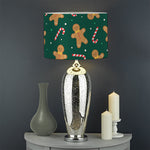 Gingerbread Man Cookies Pattern Print Drum Lamp Shade