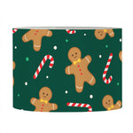 Gingerbread Man Cookies Pattern Print Drum Lamp Shade