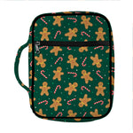 Gingerbread Man Cookies Pattern Print Front Pocket Bible Bag
