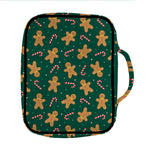 Gingerbread Man Cookies Pattern Print Front Pocket Bible Bag