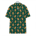 Gingerbread Man Cookies Pattern Print Hawaiian Shirt
