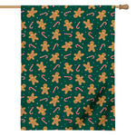 Gingerbread Man Cookies Pattern Print House Flag