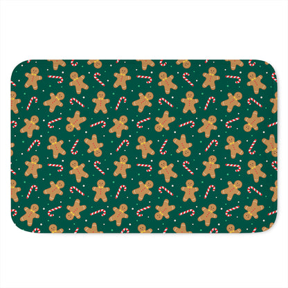 Gingerbread Man Cookies Pattern Print Indoor Door Mat