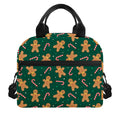 Gingerbread Man Cookies Pattern Print Insulated Lunch Bag