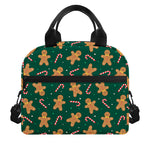 Gingerbread Man Cookies Pattern Print Insulated Lunch Bag