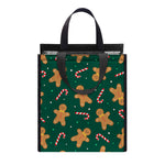 Gingerbread Man Cookies Pattern Print Insulated Lunch Tote