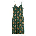 Gingerbread Man Cookies Pattern Print Jersey Midi Cami Dress