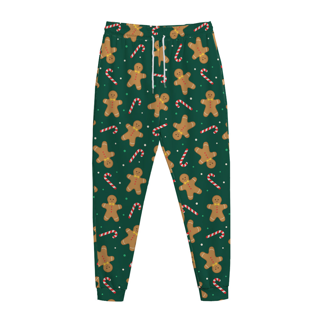 Gingerbread Man Cookies Pattern Print Jogger Pants