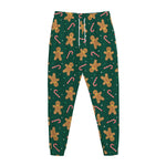 Gingerbread Man Cookies Pattern Print Jogger Pants
