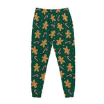 Gingerbread Man Cookies Pattern Print Jogger Pants