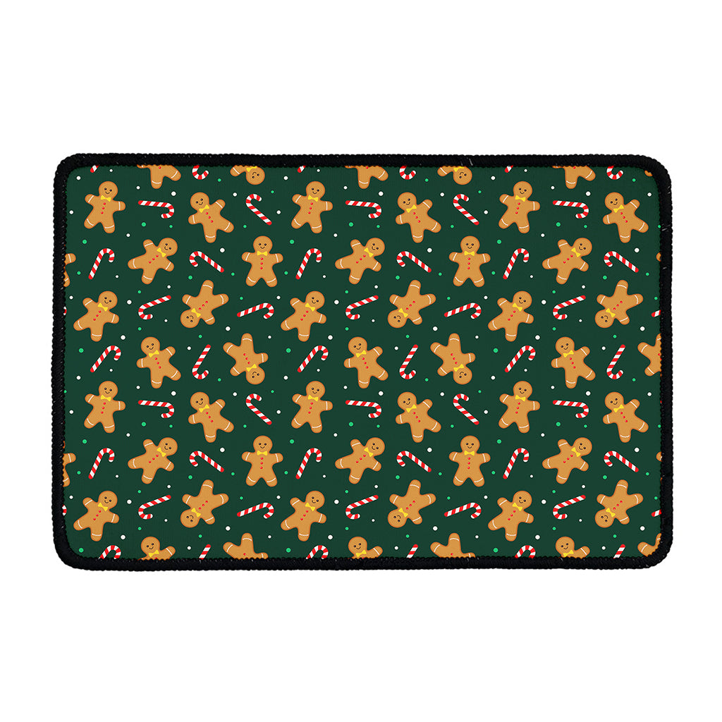 Gingerbread Man Cookies Pattern Print Kitchen Mat
