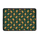 Gingerbread Man Cookies Pattern Print Kitchen Mat