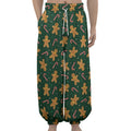 Gingerbread Man Cookies Pattern Print Lantern Pants