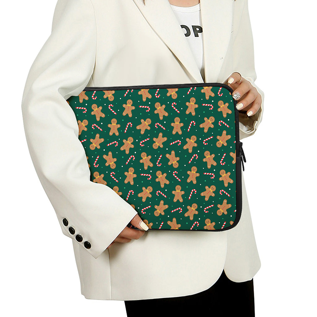 Gingerbread Man Cookies Pattern Print Laptop Sleeve
