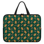 Gingerbread Man Cookies Pattern Print Laptop Sleeve With Handle
