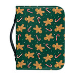 Gingerbread Man Cookies Pattern Print Leather Bible Cover