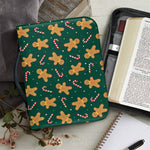 Gingerbread Man Cookies Pattern Print Leather Bible Cover