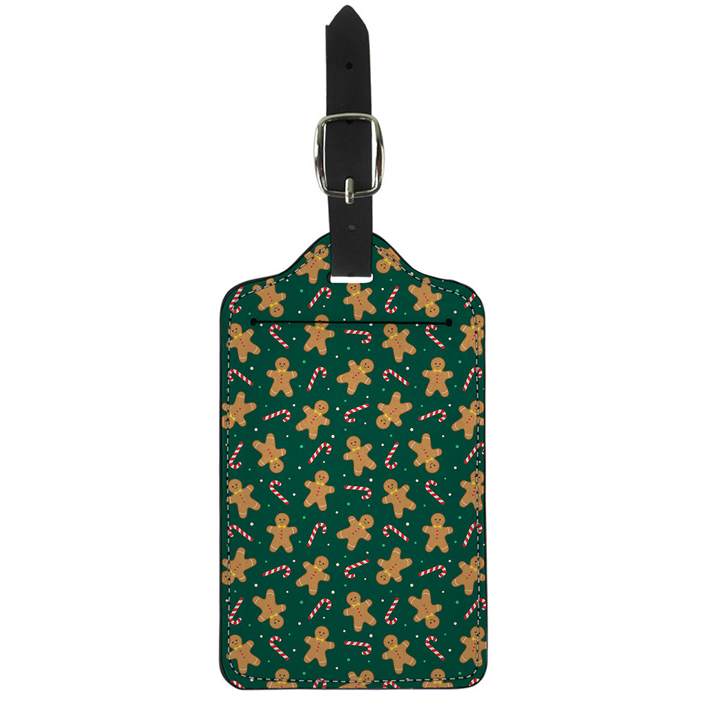 Gingerbread Man Cookies Pattern Print Luggage Tag