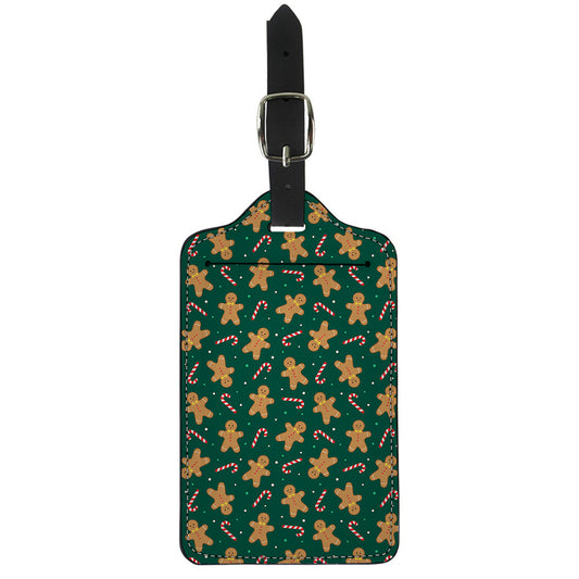 Gingerbread Man Cookies Pattern Print Luggage Tag
