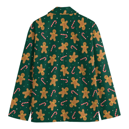 Gingerbread Man Cookies Pattern Print Men's Blazer