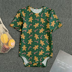 Gingerbread Man Cookies Pattern Print Men's Bodysuit