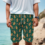 Gingerbread Man Cookies Pattern Print Men's Cargo Shorts