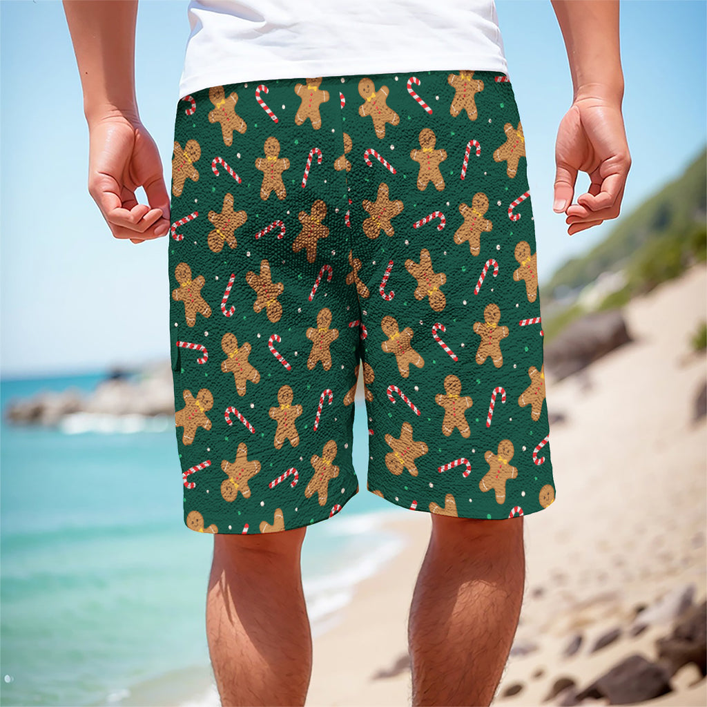 Gingerbread Man Cookies Pattern Print Men's Cargo Shorts