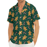 Gingerbread Man Cookies Pattern Print Men's Deep V-Neck Shirt