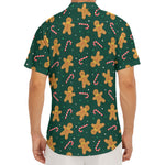 Gingerbread Man Cookies Pattern Print Men's Deep V-Neck Shirt