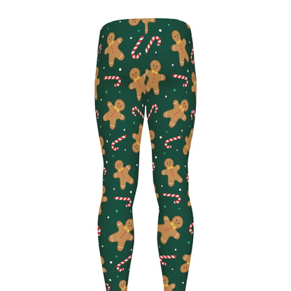 Gingerbread Man Cookies Pattern Print Men's leggings