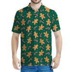 Gingerbread Man Cookies Pattern Print Men's Polo Shirt