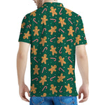 Gingerbread Man Cookies Pattern Print Men's Polo Shirt
