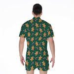 Gingerbread Man Cookies Pattern Print Men's Rompers