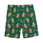 Gingerbread Man Cookies Pattern Print Men's Sports Shorts