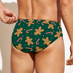 Gingerbread Man Cookies Pattern Print Men's Swim Briefs