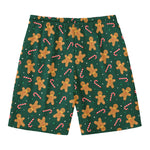 Gingerbread Man Cookies Pattern Print Men's Swim Trunks