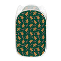 Gingerbread Man Cookies Pattern Print Mesh Laundry Hamper