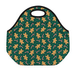 Gingerbread Man Cookies Pattern Print Neoprene Lunch Bag