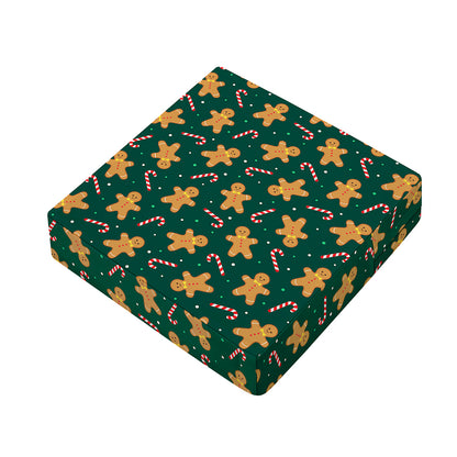 Gingerbread Man Cookies Pattern Print Outdoor Seat Cushion Cover