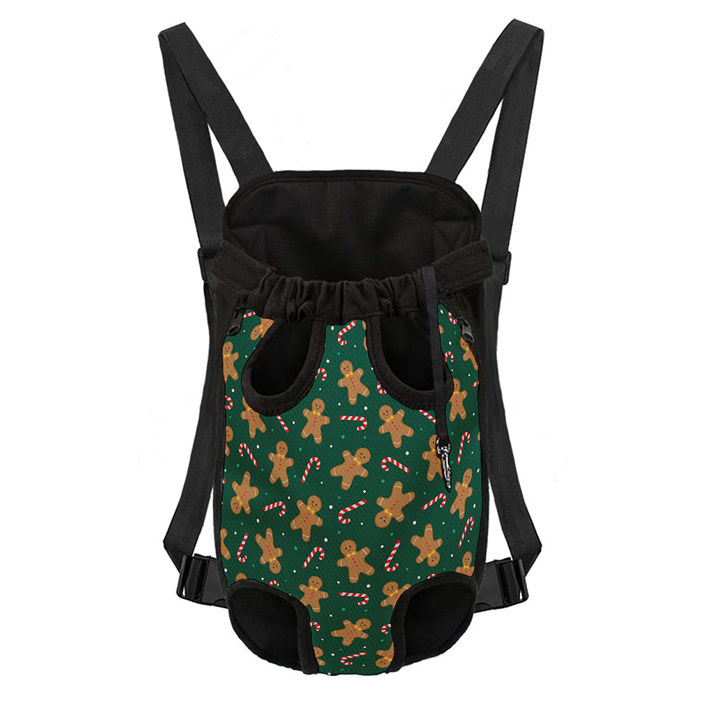Gingerbread Man Cookies Pattern Print Pet Carrier Backpack