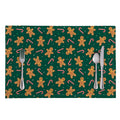 Gingerbread Man Cookies Pattern Print Placemat