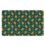 Gingerbread Man Cookies Pattern Print Polyester Doormat