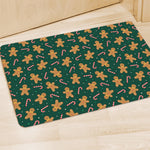Gingerbread Man Cookies Pattern Print Polyester Doormat