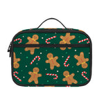 Gingerbread Man Cookies Pattern Print Portable Lunch Bag