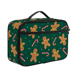 Gingerbread Man Cookies Pattern Print Portable Lunch Bag
